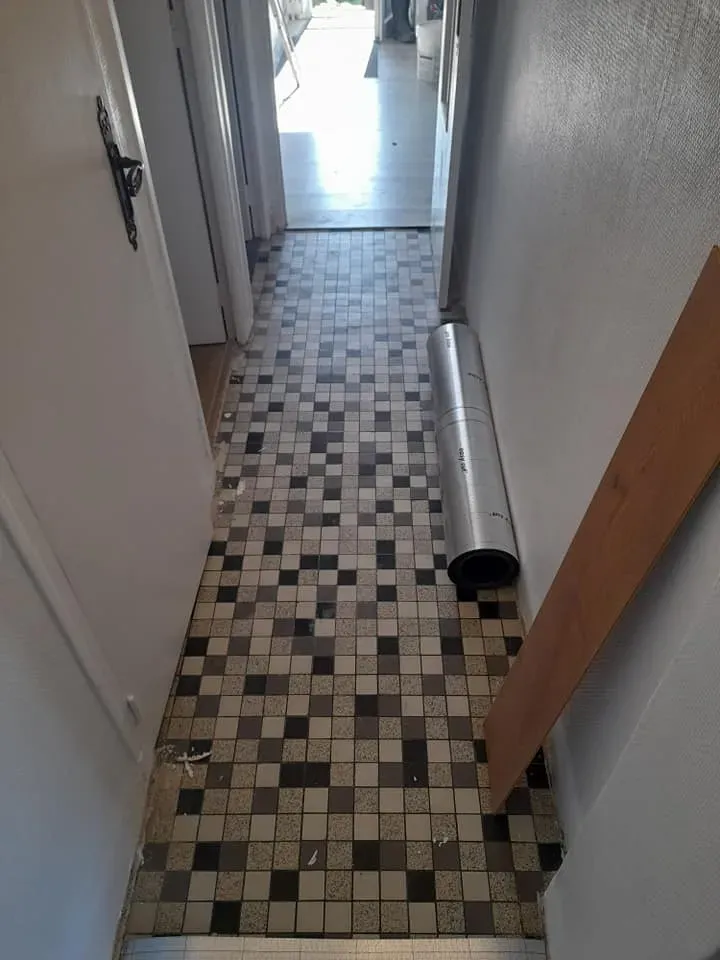 pose de parquet - avant